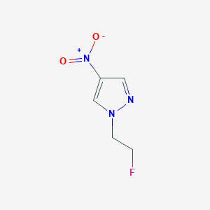 molecular formula C5H6FN3O2 B2678475 1-(2-fluoroethyl)-4-nitro-1H-pyrazole CAS No. 1429418-88-1