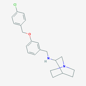 molecular formula C21H25ClN2O B267848 N-{3-[(4-chlorobenzyl)oxy]benzyl}-1-azabicyclo[2.2.2]octan-3-amine 
