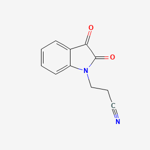 molecular formula C11H8N2O2 B2678482 3-(2,3-dioxo-2,3-dihydro-1H-indol-1-yl)propanenitrile CAS No. 253786-56-0