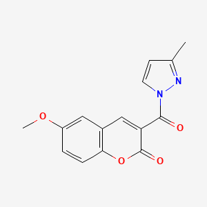 6-Methoxy-3-(3-methylpyrazole-1-carbonyl)chromen-2-one