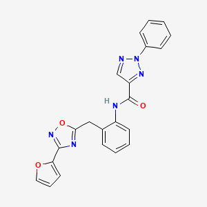 N-(2-((3-(furan-2-yl)-1,2,4-oxadiazol-5-yl)methyl)phenyl)-2-phenyl-2H-1,2,3-triazole-4-carboxamide