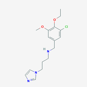molecular formula C16H22ClN3O2 B267850 N-(3-chloro-4-ethoxy-5-methoxybenzyl)-N-[3-(1H-imidazol-1-yl)propyl]amine 