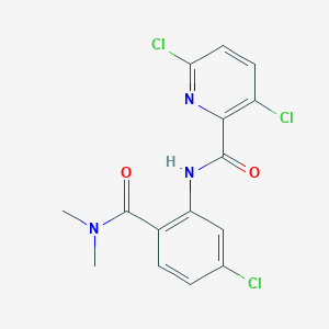 molecular formula C15H12Cl3N3O2 B2678505 3,6-dichloro-N-[5-chloro-2-(dimethylcarbamoyl)phenyl]pyridine-2-carboxamide CAS No. 1423223-25-9