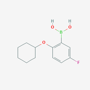 molecular formula C12H16BFO3 B2678510 [2-(Cyclohexyloxy)-5-fluorophenyl]boronic acid CAS No. 1313760-31-4