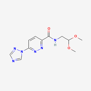 N-(2,2-dimethoxyethyl)-6-(1H-1,2,4-triazol-1-yl)pyridazine-3-carboxamide