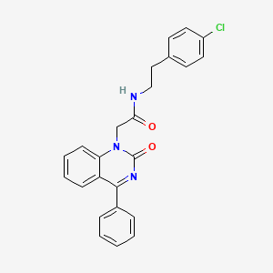 molecular formula C24H20ClN3O2 B2678520 N-(4-氯苯乙基)-2-(2-氧代-4-苯基喹唑啉-1(2H)-基)乙酰胺 CAS No. 932457-46-0