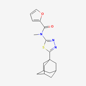 molecular formula C18H21N3O2S B2678525 N-[5-(1-adamantyl)-1,3,4-thiadiazol-2-yl]-N-methylfuran-2-carboxamide CAS No. 392320-97-7
