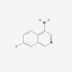 molecular formula C9H7FN2 B2678528 7-Fluoroisoquinolin-4-amine CAS No. 1785090-95-0