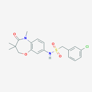 1-(3-chlorophenyl)-N-(3,3,5-trimethyl-4-oxo-2,3,4,5-tetrahydrobenzo[b][1,4]oxazepin-8-yl)methanesulfonamide