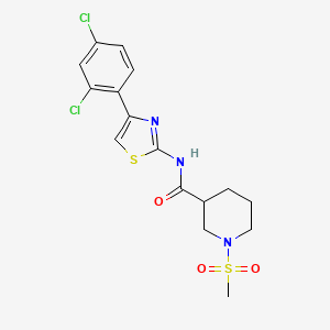 N-(4-(2,4-dichlorophenyl)thiazol-2-yl)-1-(methylsulfonyl)piperidine-3-carboxamide