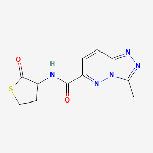 molecular formula C11H11N5O2S B2678541 3-Methyl-N-(2-oxothiolan-3-yl)-[1,2,4]triazolo[4,3-b]pyridazine-6-carboxamide CAS No. 2415468-28-7