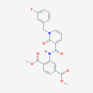 Dimethyl 2-(1-(3-fluorobenzyl)-2-oxo-1,2-dihydropyridine-3-carboxamido)terephthalate