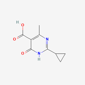 molecular formula C9H10N2O3 B2678546 2-Cyclopropyl-4-methyl-6-oxo-1,6-dihydropyrimidine-5-carboxylic acid CAS No. 950148-98-8