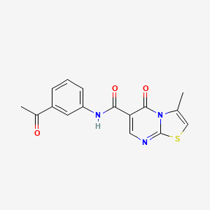 molecular formula C16H13N3O3S B2678550 N-(3-acetylphenyl)-3-methyl-5-oxo-5H-thiazolo[3,2-a]pyrimidine-6-carboxamide CAS No. 851945-31-8