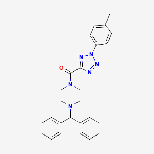 molecular formula C26H26N6O B2678553 (4-benzhydrylpiperazin-1-yl)(2-(p-tolyl)-2H-tetrazol-5-yl)methanone CAS No. 1396877-32-9