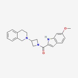 (3-(3,4-dihydroisoquinolin-2(1H)-yl)azetidin-1-yl)(6-methoxy-1H-indol-2-yl)methanone