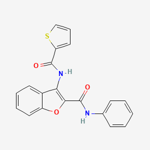 molecular formula C20H14N2O3S B2678579 N-phenyl-3-(thiophene-2-amido)-1-benzofuran-2-carboxamide CAS No. 887889-05-6