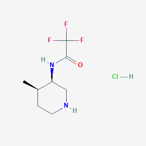 molecular formula C8H14ClF3N2O B2678588 2,2,2-Trifluoro-N-[(3R,4R)-4-methylpiperidin-3-yl]acetamide;hydrochloride CAS No. 2031242-77-8