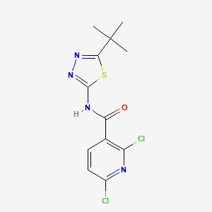 molecular formula C12H12Cl2N4OS B2678591 N-(5-tert-butyl-1,3,4-thiadiazol-2-yl)-2,6-dichloropyridine-3-carboxamide CAS No. 866010-68-6