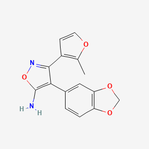 4-(2H-1,3-benzodioxol-5-yl)-3-(2-methylfuran-3-yl)-2,5-dihydro-1,2-oxazol-5-imine