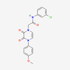 molecular formula C19H16ClN3O4 B2678614 N-(3-chlorophenyl)-2-[4-(4-methoxyphenyl)-2,3-dioxopyrazin-1-yl]acetamide CAS No. 899942-51-9