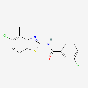 3-chloro-N-(5-chloro-4-methyl-1,3-benzothiazol-2-yl)benzamide