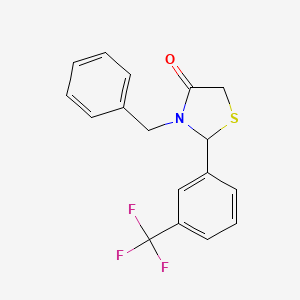 3-Benzyl-2-[3-(trifluoromethyl)phenyl]-1,3-thiazolidin-4-one