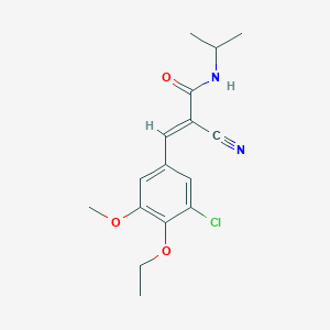 (E)-3-(3-chloro-4-ethoxy-5-methoxyphenyl)-2-cyano-N-propan-2-ylprop-2-enamide