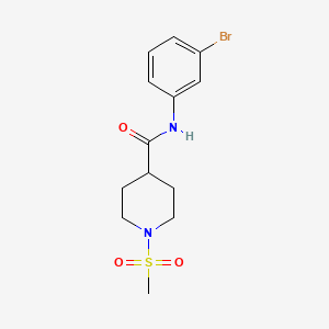 molecular formula C13H17BrN2O3S B2678621 N-(3-bromophenyl)-1-(methylsulfonyl)piperidine-4-carboxamide CAS No. 693238-38-9