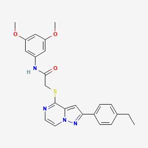 molecular formula C24H24N4O3S B2678624 N-(3,5-二甲氧基苯基)-2-((2-(4-乙基苯基)吡唑并[1,5-a]嘧啶-4-基)硫)乙酰胺 CAS No. 1223807-61-1