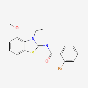 molecular formula C17H15BrN2O2S B2678625 (E)-2-溴-N-(3-乙基-4-甲氧基苯并[d]噻唑-2(3H)-基亚)苯甲酰胺 CAS No. 864925-28-0