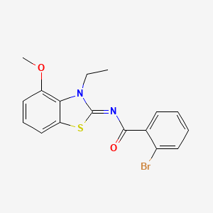 (E)-2-bromo-N-(3-ethyl-4-methoxybenzo[d]thiazol-2(3H)-ylidene)benzamide