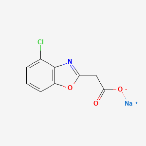 molecular formula C9H5ClNNaO3 B2678630 Sodium 2-(4-chlorobenzo[d]oxazol-2-yl)acetate CAS No. 1951441-81-8