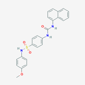 molecular formula C24H21N3O4S B267864 N-(4-methoxyphenyl)-4-[(naphthalen-1-ylcarbamoyl)amino]benzenesulfonamide 