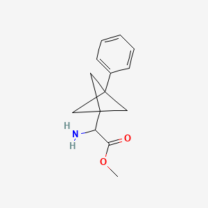 Methyl 2-amino-2-(3-phenyl-1-bicyclo[1.1.1]pentanyl)acetate