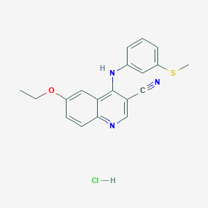 6-Ethoxy-4-((3-(methylthio)phenyl)amino)quinoline-3-carbonitrile hydrochloride