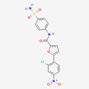molecular formula C17H12ClN3O6S B2678655 5-(2-chloro-4-nitrophenyl)-N-(4-sulfamoylphenyl)furan-2-carboxamide CAS No. 618395-85-0
