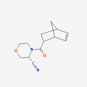 molecular formula C13H16N2O2 B2678663 4-(Bicyclo[2.2.1]hept-5-ene-2-carbonyl)morpholine-3-carbonitrile CAS No. 1436327-27-3