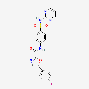 molecular formula C20H14FN5O4S B2678664 5-(4-fluorophenyl)-N-(4-(N-(pyrimidin-2-yl)sulfamoyl)phenyl)oxazole-2-carboxamide CAS No. 955660-37-4