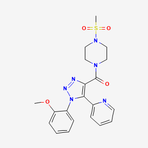 (1-(2-methoxyphenyl)-5-(pyridin-2-yl)-1H-1,2,3-triazol-4-yl)(4-(methylsulfonyl)piperazin-1-yl)methanone