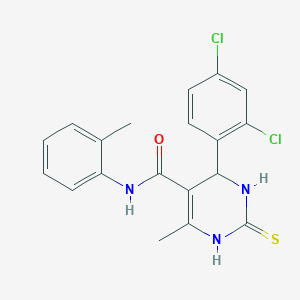 4-(2,4-dichlorophenyl)-6-methyl-2-thioxo-N-(o-tolyl)-1,2,3,4-tetrahydropyrimidine-5-carboxamide