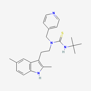 3-(tert-butyl)-1-(2-(2,5-dimethyl-1H-indol-3-yl)ethyl)-1-(pyridin-4-ylmethyl)thiourea