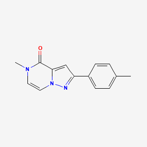 molecular formula C14H13N3O B2678685 5-methyl-2-(4-methylphenyl)pyrazolo[1,5-a]pyrazin-4(5H)-one CAS No. 1454588-10-3