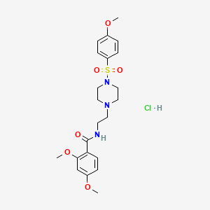2,4-dimethoxy-N-(2-(4-((4-methoxyphenyl)sulfonyl)piperazin-1-yl)ethyl)benzamide hydrochloride