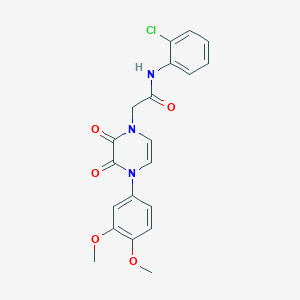 molecular formula C20H18ClN3O5 B2678687 N-(2-chlorophenyl)-2-[4-(3,4-dimethoxyphenyl)-2,3-dioxopyrazin-1-yl]acetamide CAS No. 898428-76-7