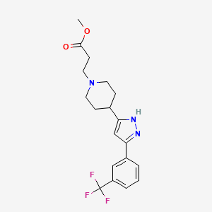 methyl 3-(4-{5-[3-(trifluoromethyl)phenyl]-1H-pyrazol-3-yl}piperidino)propanoate