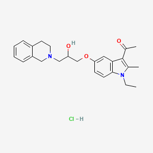 1-(5-(3-(3,4-dihydroisoquinolin-2(1H)-yl)-2-hydroxypropoxy)-1-ethyl-2-methyl-1H-indol-3-yl)ethanone hydrochloride