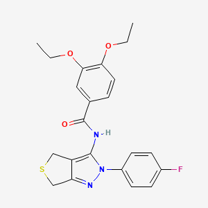 3,4-diethoxy-N-(2-(4-fluorophenyl)-4,6-dihydro-2H-thieno[3,4-c]pyrazol-3-yl)benzamide