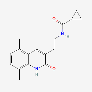 N-(2-(5,8-dimethyl-2-oxo-1,2-dihydroquinolin-3-yl)ethyl)cyclopropanecarboxamide