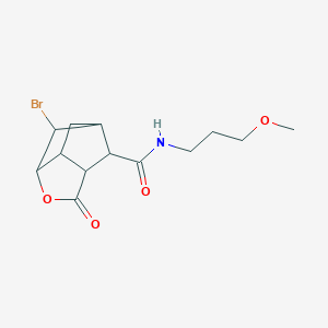 molecular formula C13H18BrNO4 B267871 6-bromo-N-(3-methoxypropyl)-2-oxohexahydro-2H-3,5-methanocyclopenta[b]furan-7-carboxamide 